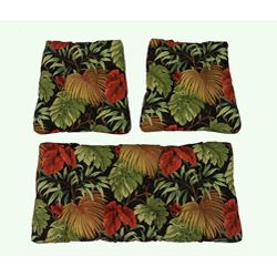 Blazing Needles Set of 3 All weather UV resistant Squared Outdoor Settee Group Cushions Blazing Needles Outdoor Cushions & Pillows