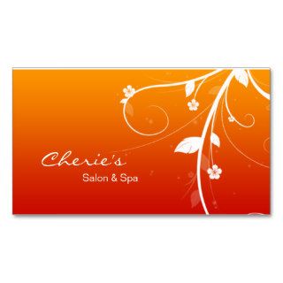 Hair / Nail Salon Floral Swirls business card