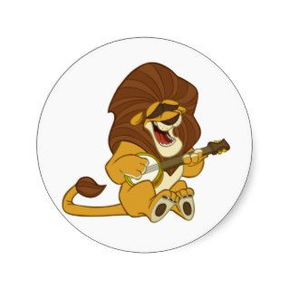 Banjo Strummin’ Lion Stickers