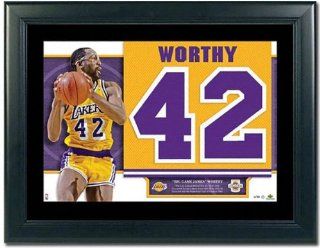 James Worthy Los Angeles Lakers Retired Unsigned Jersey Numbers Piece  Sports Related Collectibles  Sports & Outdoors