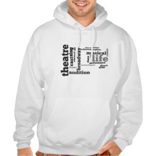 Theatre Word Cloud Hooded Pullovers