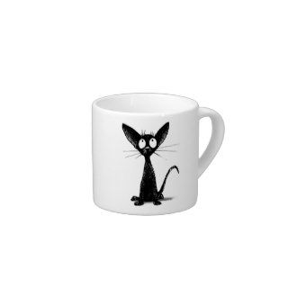 Little Black Cat Espresso Cups