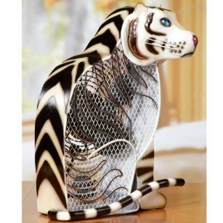 DecoBreeze   White Tiger Figurine Fan  Other Products  