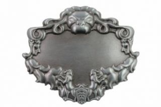 Hogar Zinic Alloy Blank Belt Buckle DIY Lion Mouth Buckles Color Antique Silver Clothing