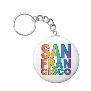 San Francisco California CA Block Letter Key Chains