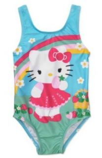 Hello Kitty One Piece Toddler Swimsuit (2T, Blue) Fashion One Piece Swimsuits Clothing