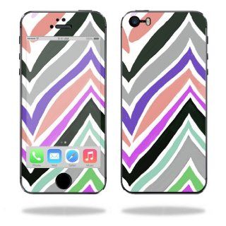 Protective Vinyl Skin Decal Cover for Apple iPhone 5S Sticker Skins Colorful Chevron Electronics