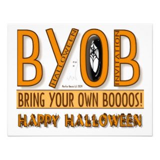 BYOB Bring Your Own Boos Halloween Invitation