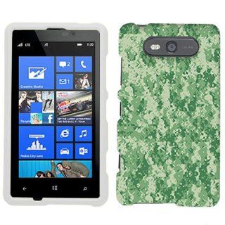 Nokia Lumia 820 Digital Camo Green Hard Case Phone Cover Cell Phones & Accessories