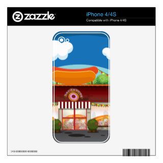 Fast Food Restaurant Cartoon Skin For The iPhone 4
