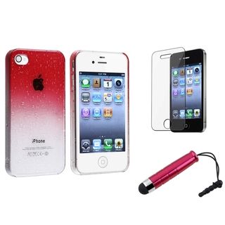 BasAcc Red Case/ Screen Protector/ Stylus for Apple iPhone 4/ 4S BasAcc Cases & Holders