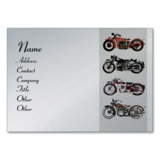 VINTAGE MOTORCYCLES red black Platinum Metallic Business Card Templates