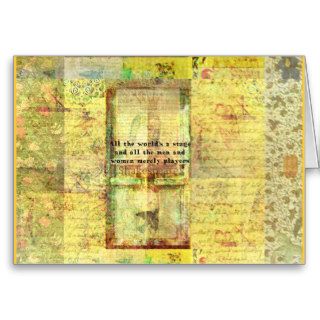 Shakespeare quote All the world's a stage ART Card