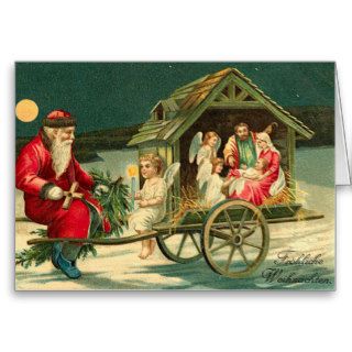 Vintage Nativity Christmas Card