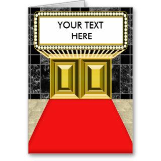 Broadway Lights Marquee Customizable Blank Inside Greeting Cards