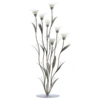 15 Wholesale Silver Calla Lily Candleholder Wedding Centerpieces   Decorative Candle Lanterns