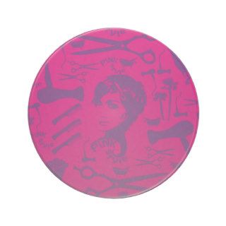 Pink one styles spa drink coasters