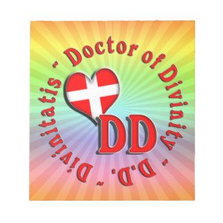 DD CIRCULAR ACRONYM LOGO DOCTOR OF DIVINITY NOTEPADS