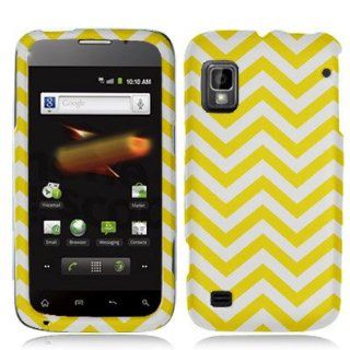 Unique, Fun & Cool Hard Case for ZTE Warp N860 Trendy Design Zig Zag Yellow Mustard Faceplate Cell Phones & Accessories