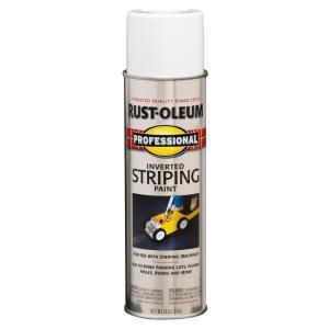 Rust Oleum Professional 18 oz. Flat White Striping Spray Paint 2593838