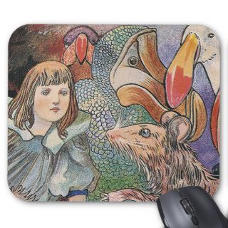 Alice in Wonderland Vintage Illustration Mousepad