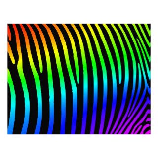 Rainbow Zebra Stripes Letterhead Design