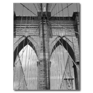 Brooklyn Bridge   B&W  Postcard