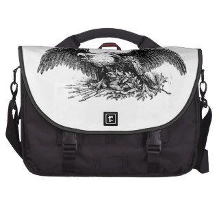 Bald Eagle Above Arrows and an Olive Branch Commuter Bags