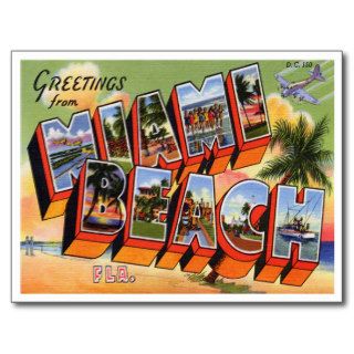 Vintage Miami Beach Postcard