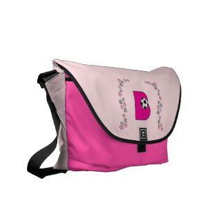 Monogram Letter B in Soccer Pink Commuter Bag