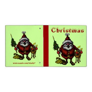 Funny Santa Christmas binder