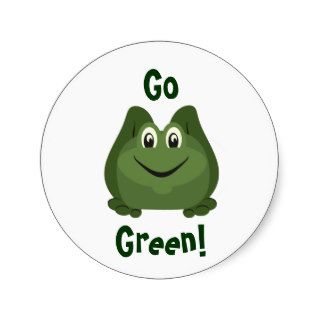 Go Green Frog Stickers