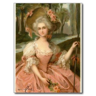 Victorian Rose Lady Postcard