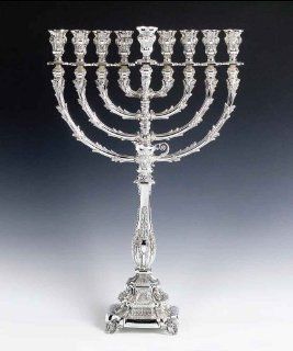 Sterling Silver Menorah   Compatilo Collection  Hanukkah Candles  