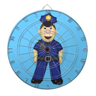 Cute Cartoon Police Officer Dartboard