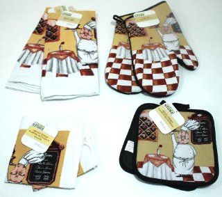 Home Store "Chef & Wine" Themed Kitchen Accessories * Oven Mitts * Towels * Dish Cloths * Pot Holders *  