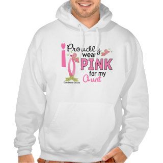 I Wear Pink For My Aunt 27 Breast Cancer Hooded Pullovers