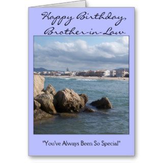 A Happy Birthday Brother in Law Card Sea