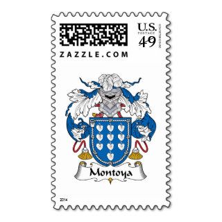 Montoya Family Crest Postage Stamps