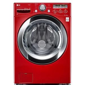 LG Electronics 4.0 DOE cu. ft. Large Front Load Washer with Steam in Wild Cherry Red, ENERGY STAR WM3250HRA