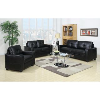 Furniture of America Innovella 3 piece Bonded Leather Sofa Set Furniture of America Living Room Sets