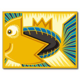 Abstract Art Fish (I) Post Cards