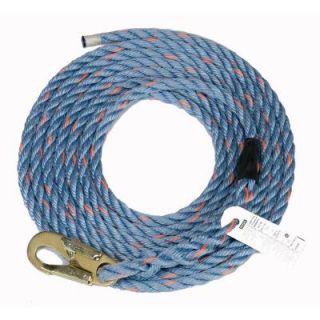 MSA Safety Works 5/8 in. x 50 ft. Blue Polyester Vertical Lifeline Rope 10096516