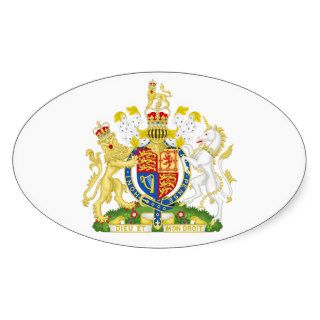 The Royal Coat of Arms of the United Kingdom Oval Stickers