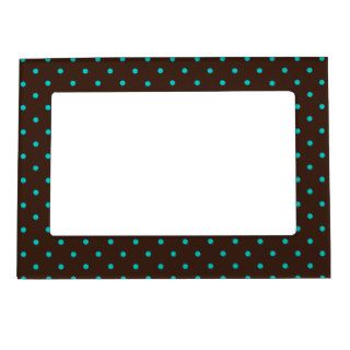 Polka Dot [Brown/Turquoise] Magnetic Frame