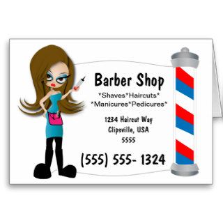 Barber shop beauty salon note cards