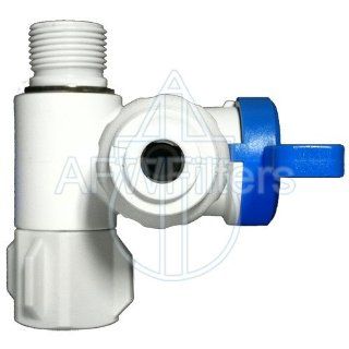 3/8" Angle Stop Adapter Ball Valve with 1/4" Quick Connect Fitting   Reverse For Osmosis & Drinking Water Filters   Undersink Water Filtration Systems  