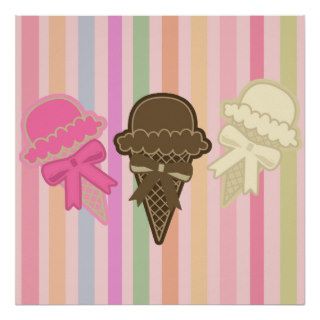Ice Cream Parlor  Great for dessert table backdrop Print