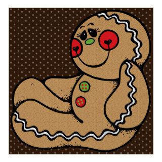 Gingerbread Man Art Poster