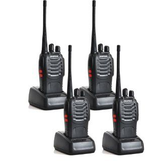 Baofeng BF 888S UHF 400 470MHz 16CH CTCSS/DCS With Earpiece Handheld Amateur Radio Walkie Talkie 2 Way Radio Long Range Black 4 Pack  Frs Two Way Radios 